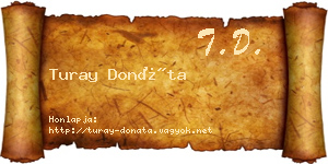 Turay Donáta névjegykártya